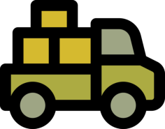 Pickup Truck Line Art Svg Vector, Free Vectors File